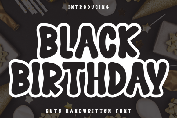 Black Birthday Font for Bold Branding