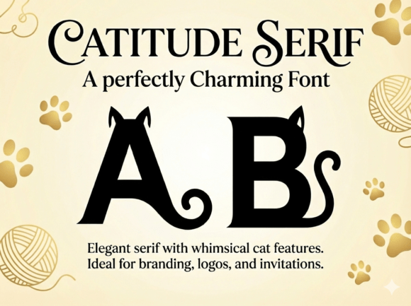 Catitude Serif: A Playful Font for Web Design