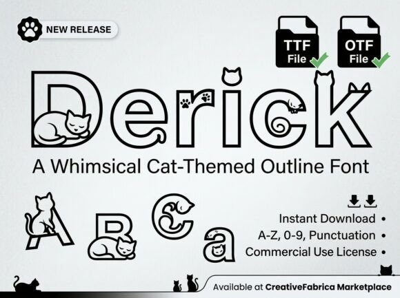 Derick: Whimsical Font for Creative Makers