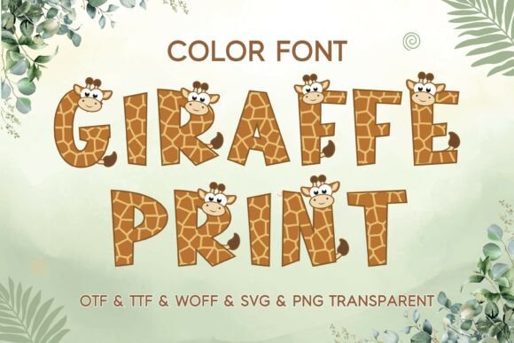 Giraffe Print Font for Web Design