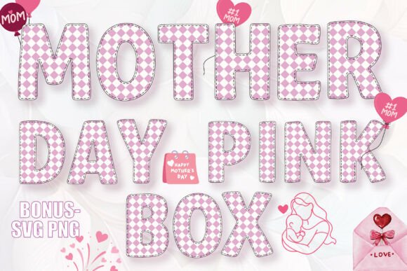Mother Day Pink Box Font for Web Design