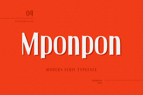 Mponpon: A Vintage Serif Font