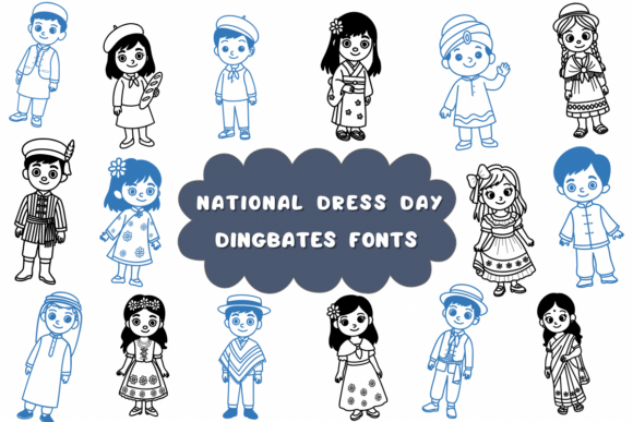 National Dress Day Font for Creative Projects