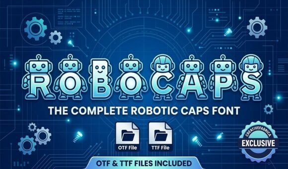 Robocaps: A Playful Display Font