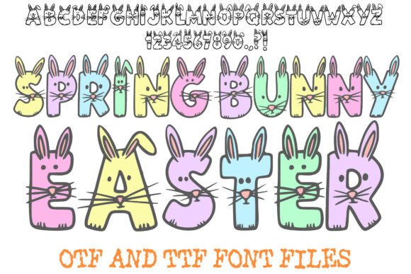 Spring Bunny Easter Font for Festive Campaigns