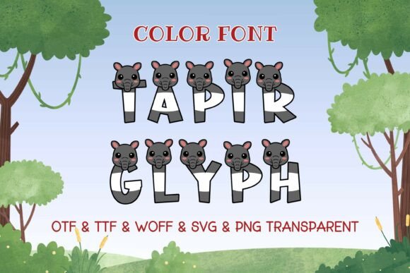Tapir Glyph Font: Adorable Design for Editorial Work